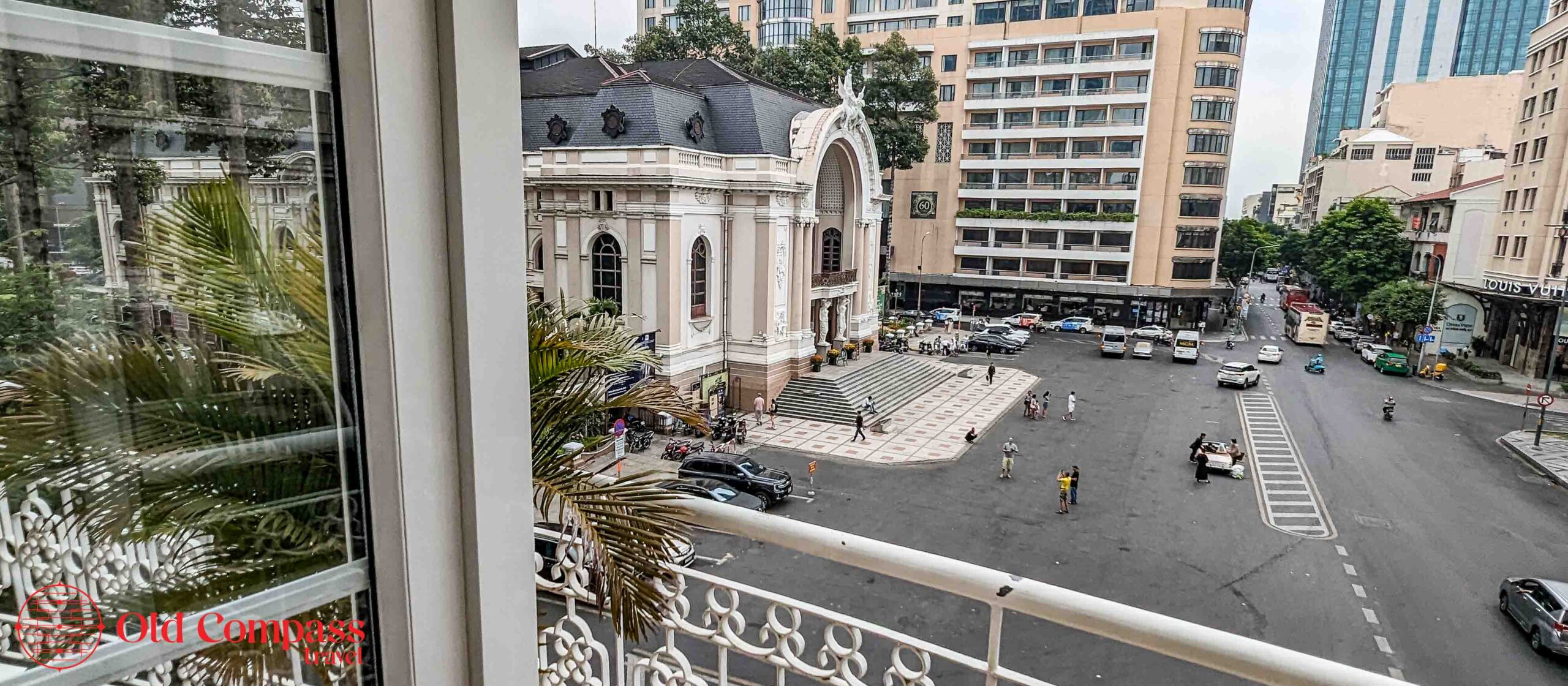 The view from Graham Greene's room at the Continental Hotel, Saigon